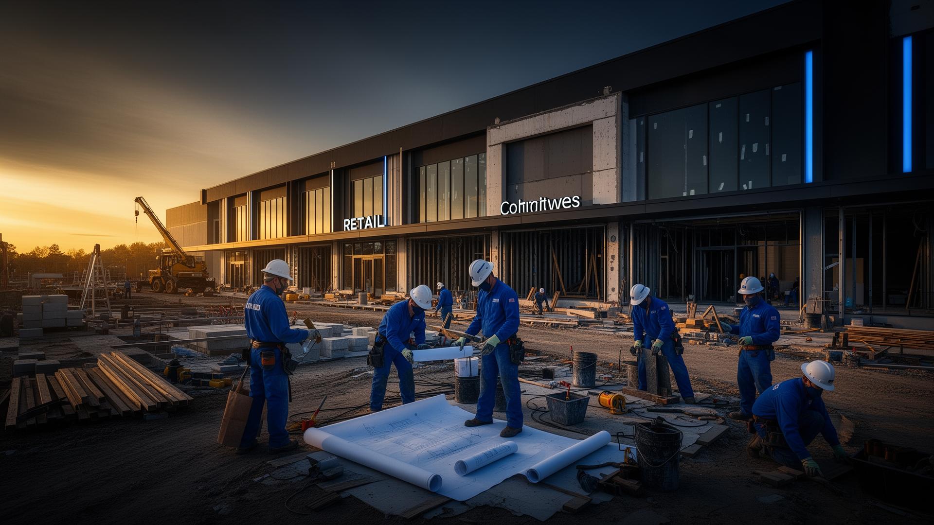 Commercial construction site
